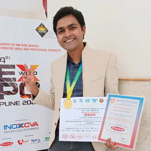 Chirantan Andharia Best welder award of 2021