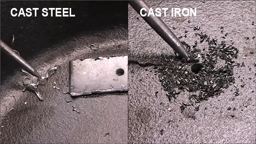 cast steel cast iron drill chips shape and structure