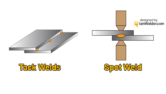 difference between tack welding and spot welding