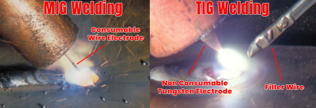 mig vs tig welding electrode comparison