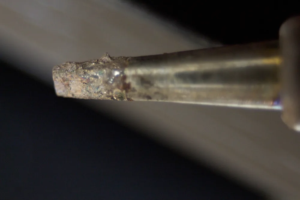 oxidized solder tip