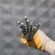 welding rods held in hand