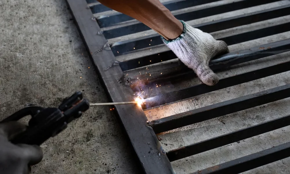 stick welding a gate