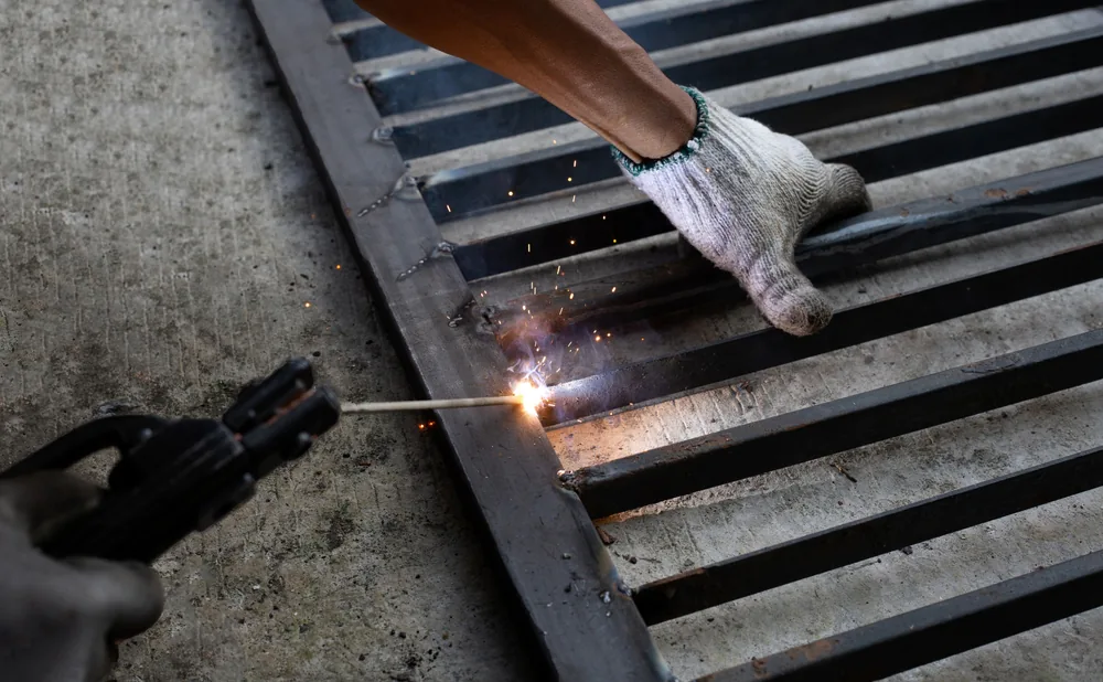 stick welding a gate